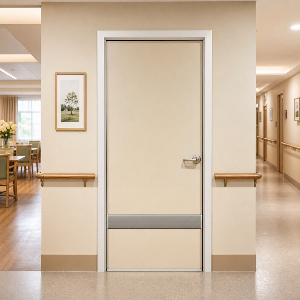 Hot Selling Odern Durable High-Quality Brown Hospital Aluminum Doors Ward Doors Medical Doors