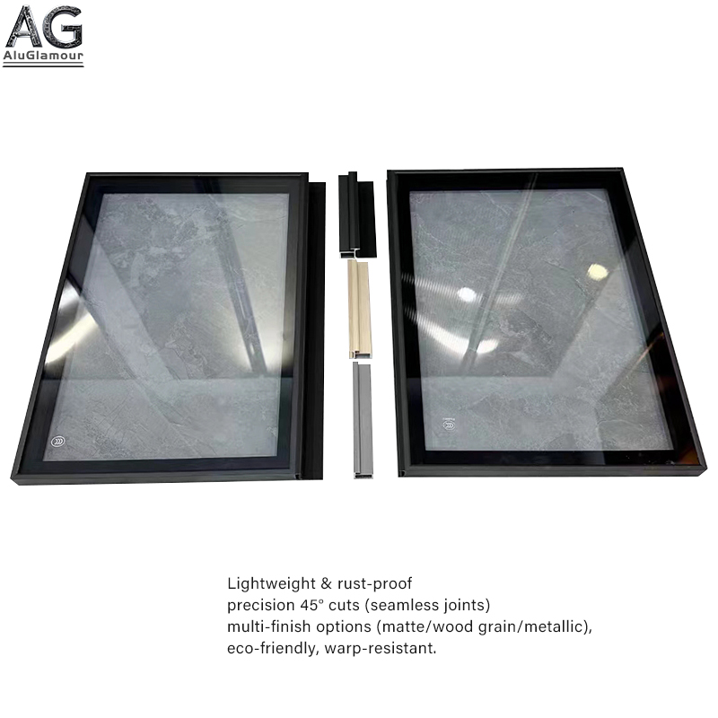Modern Aluminum Glass Closet Door Minimalist Wardrobe Sliding System Frame