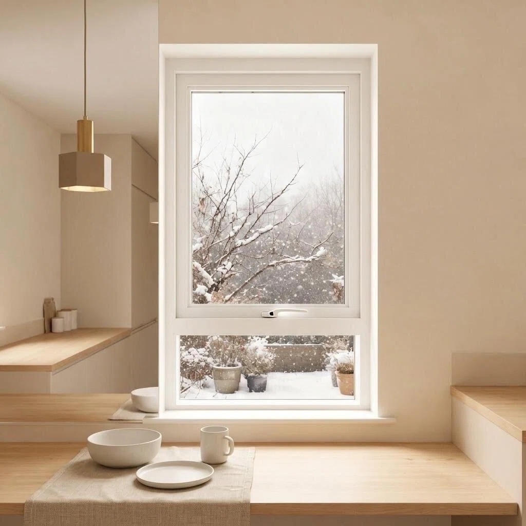 Innovative Easy Clean Aluminum Alloy Swing Hopper Window Removable Fly Screen Energy Star Qualified for Exterior Bathroom Use