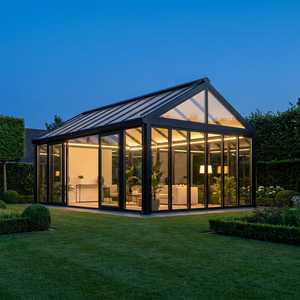 Modern Aluminum Double Glazed Sunroom Sliding Doors