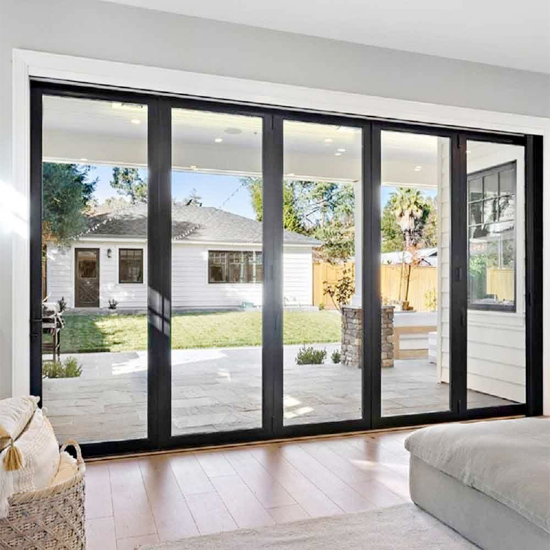Tempered Glass Modern Design Waterproof Extremely Narrow Aluminum Alloy Sliding Glass Interior Doors Apartment Bedroom Kitchen