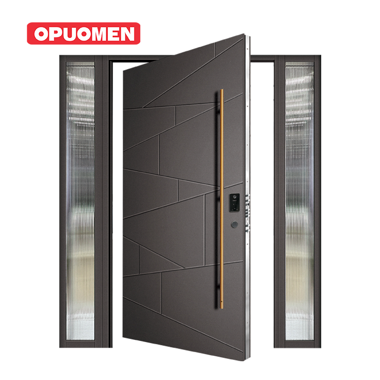 Elegant Aluminum Structure Inside Armored Security Door Entry Doors Modern Aluminum Security Door