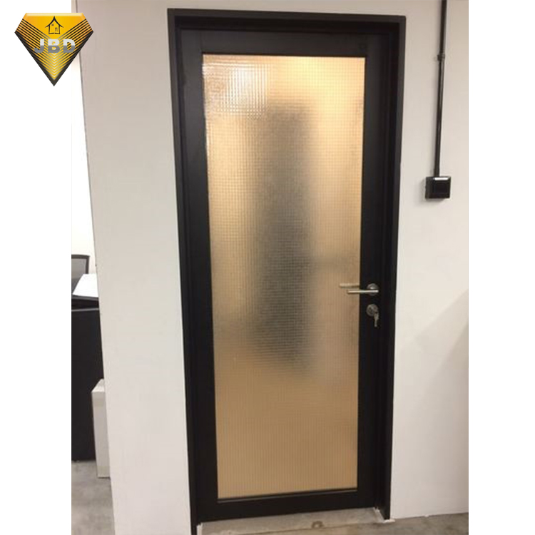 French Open Aluminum Alloy Steel Glass Door Double Entry Side Opening Modern Graphic Design for Hotel Exterior Finished Surface