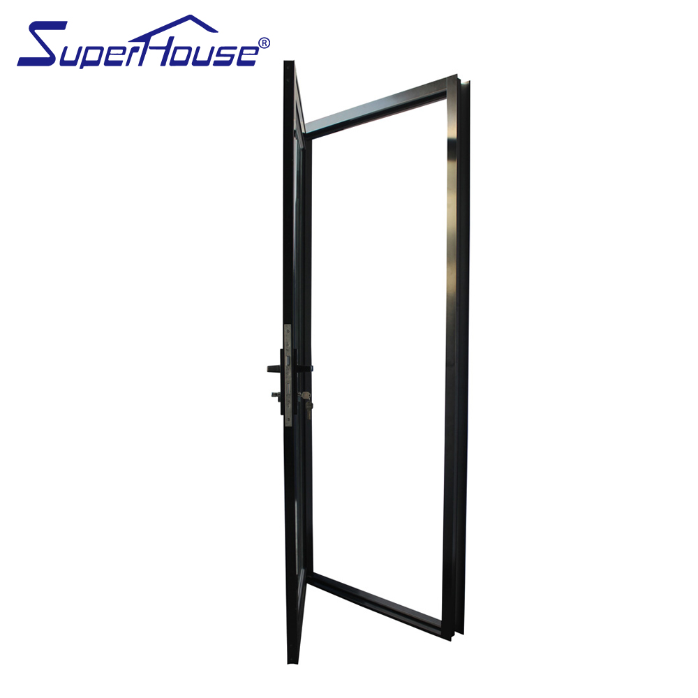 Miami NOA Approved Modern Hurricane Proof Impact Resistance Triple Glazed Aluminum Alloy Hinged Patio Door With Finished Surface