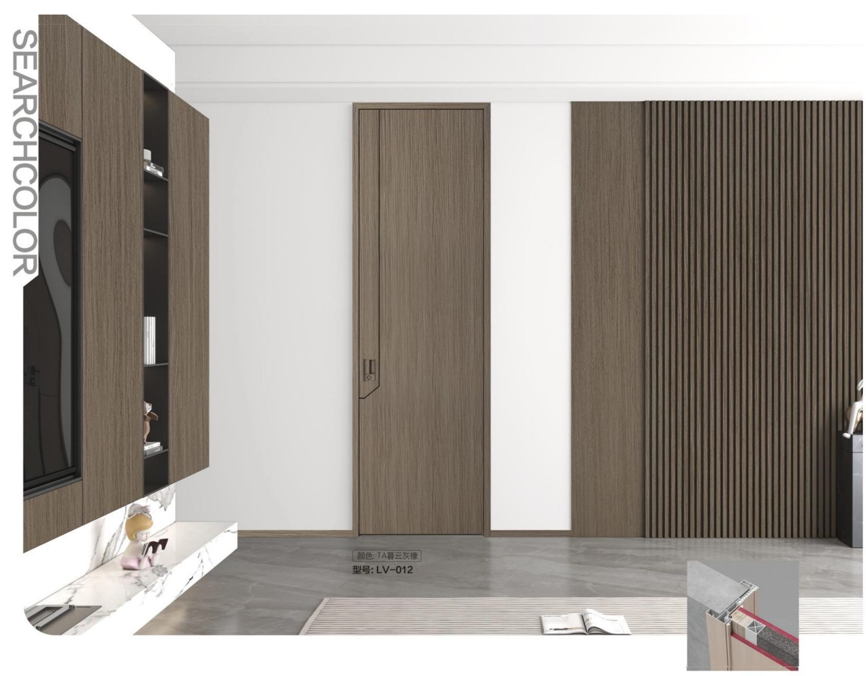Fire Rated Aluminum Interior Door 45mm Custom Size for Bedroom Villa Apartment 2 Year Warranty Fireproof Security Solution
