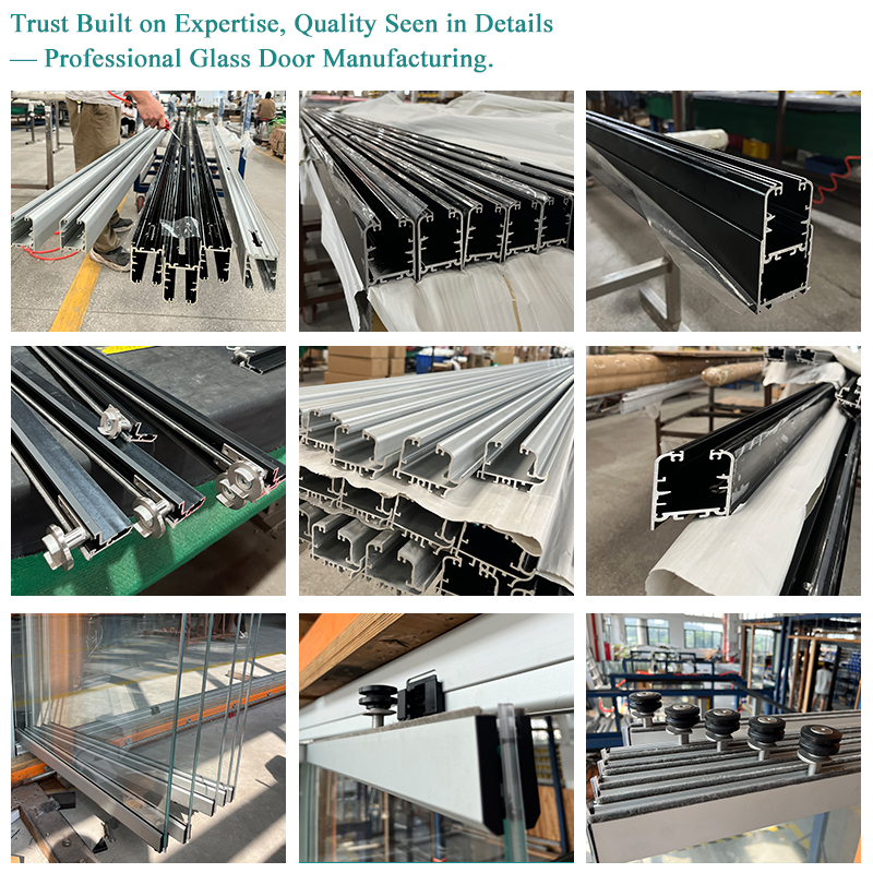 Balcony Sliding Partition Door External Patio Large 10mm Frameless Glass Folding Door Residential Stack Glass Bifold Door Window