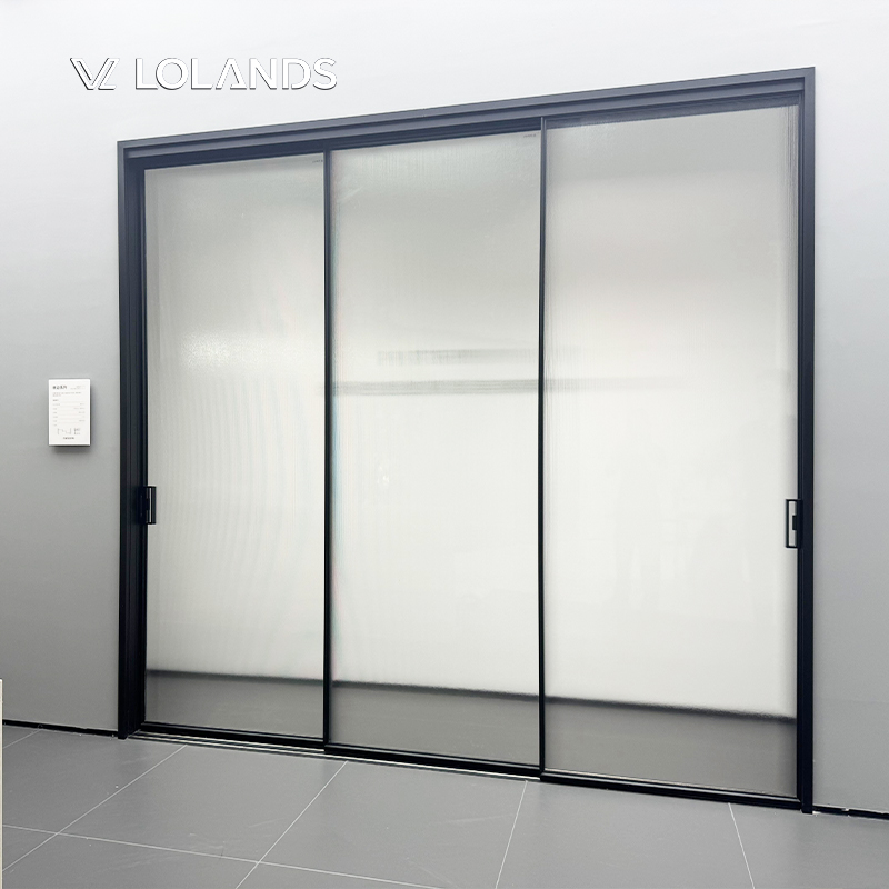 Lolands Modern Aluminum Alloy Double Glazing Sliding Wardrobe Doors Interior Kitchen Sound Insulation Folding Fiberglass Screen