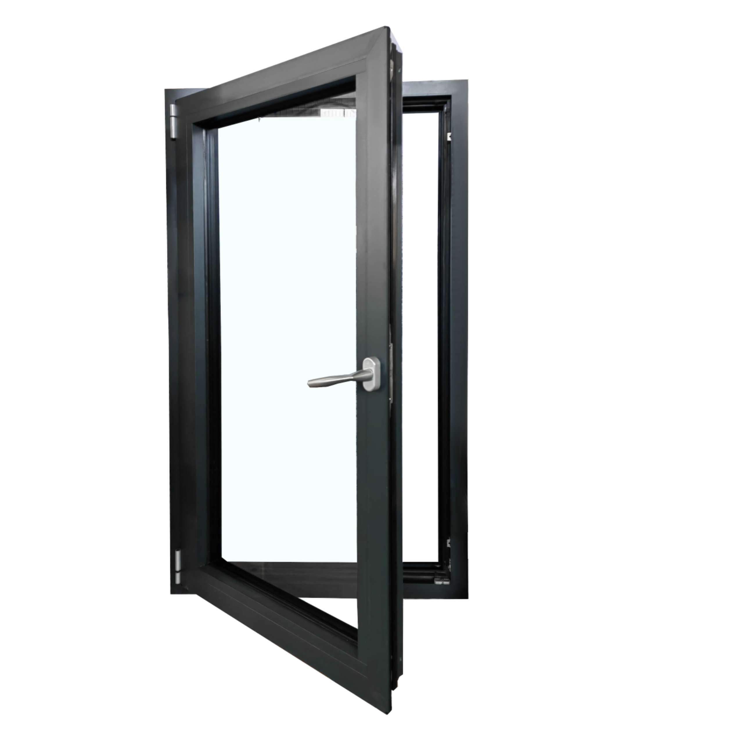 Wind Resistant Thermal Break Aluminum Casement Window Double Glazed High Strength Frame for North American Coastal Buildings