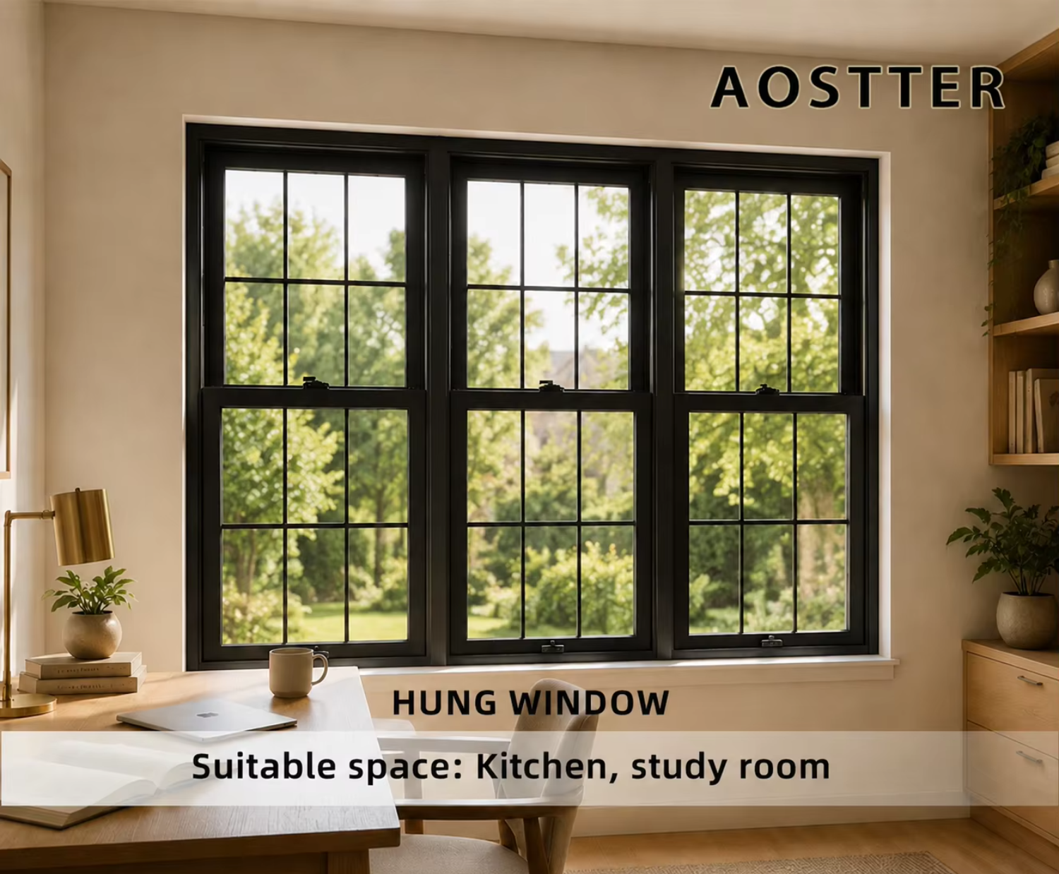 AOSTTER Apartment Project Aluminum Single Hung Window High Cost-Performance Single Hung Window