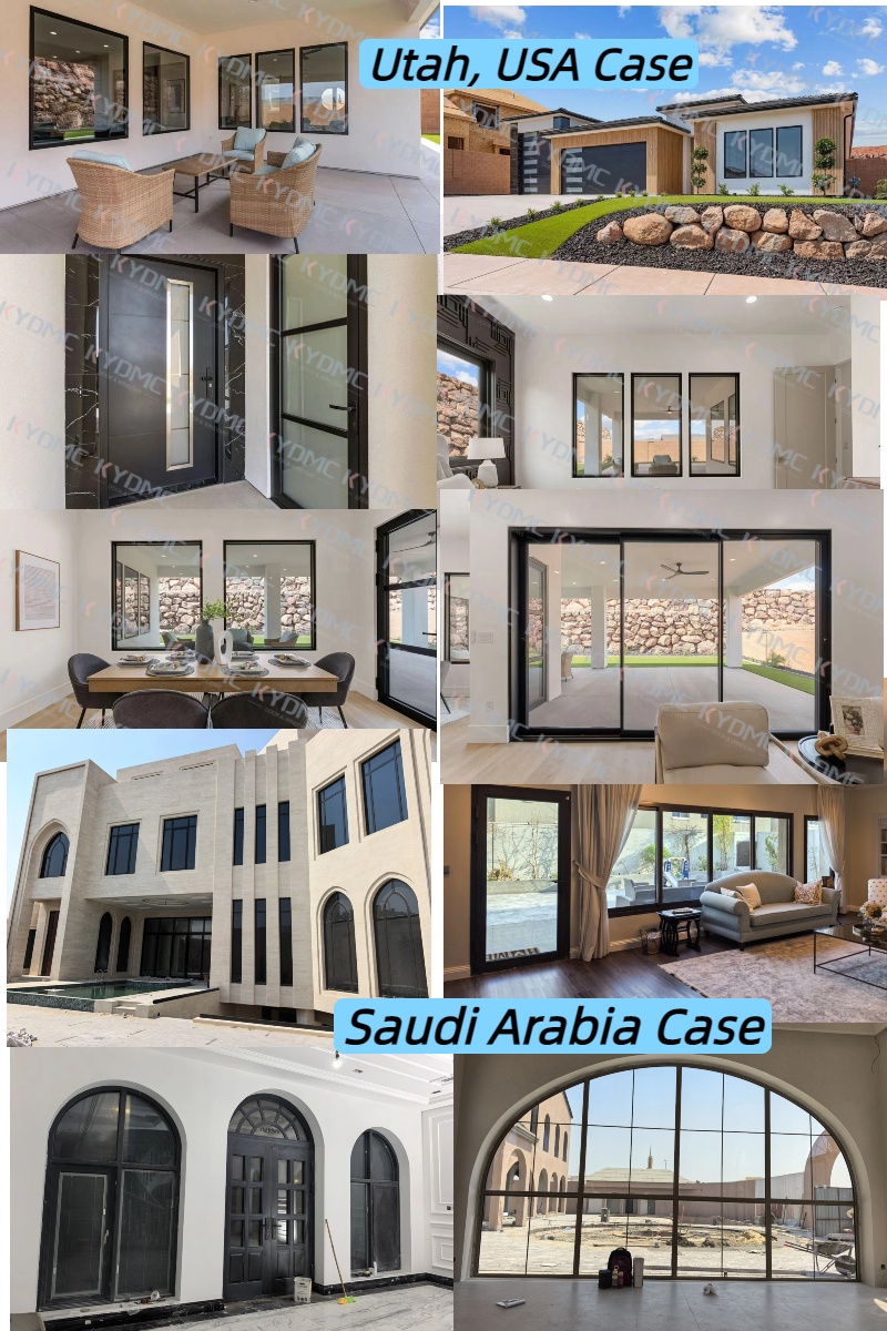 Factory Double Glass 3 Track Sliding Door Exterior Sliding Door System Black White Grey Brown Color Patio Sliding Door