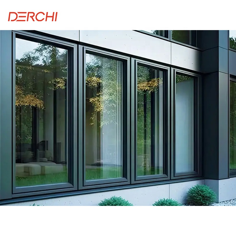 NFRC Certified Thermal Break American Window Big Glass Panel Aluminum Awning Window for House Swing Casement Window