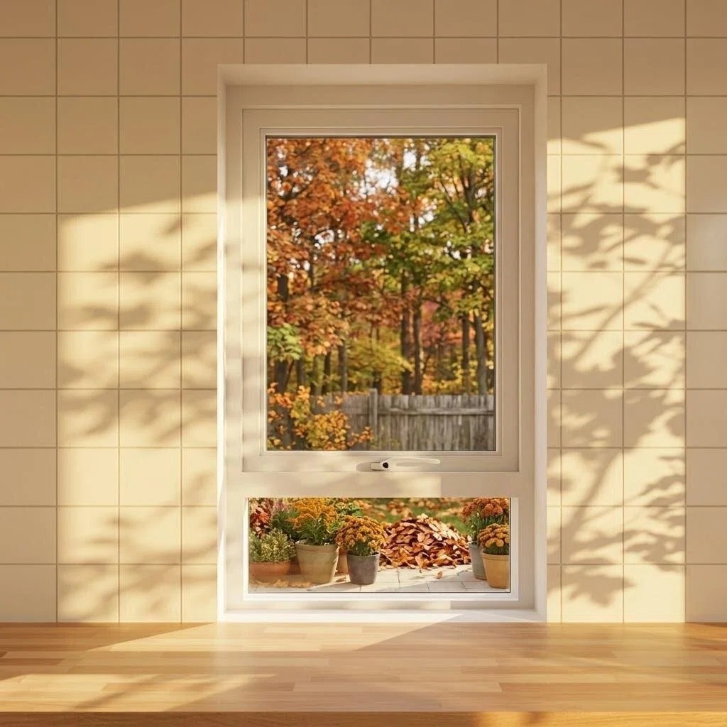 Innovative Easy Clean Aluminum Alloy Swing Hopper Window Removable Fly Screen Energy Star Qualified for Exterior Bathroom Use