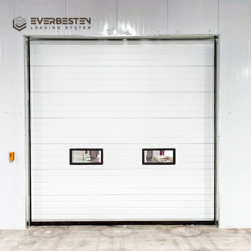 Everbesten Heavy Duty Steel Industrial Sectional Door Sandwich Panel Overhead Sectional Door for Logistics Center Warehouse