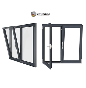 Slim Aluminum Casement Windows Awning windows Ilt And Turn windows Double Glazed Modern Design For Hotel