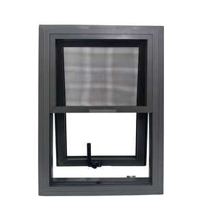 Elegant Architectural Aluminum Bottom Hung Window with Hardware for Modern Office Interior