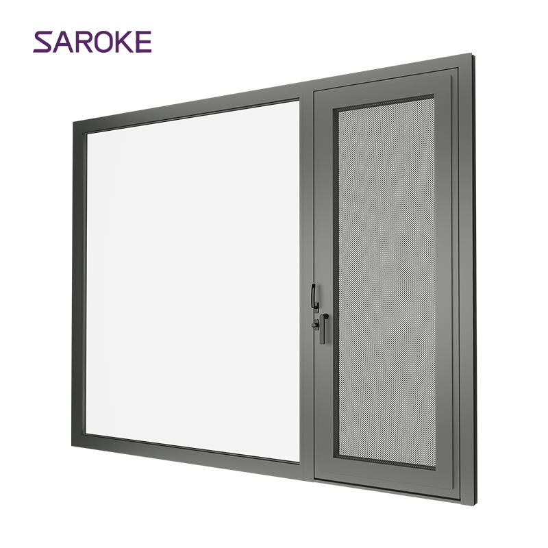Durable Design Aluminum Frame Insect Security Mosquito Net Casement Screen Door