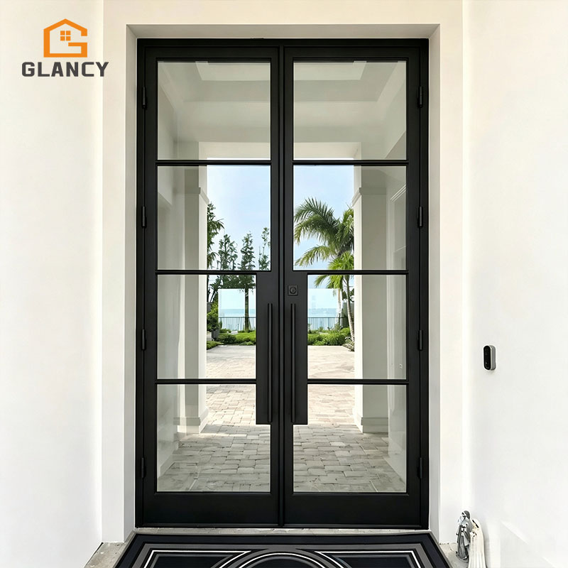 Heritage Style Exterior Black Aluminium French Doors External Glass Door
