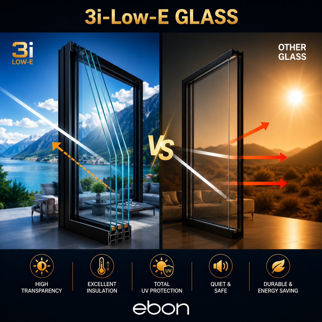 Modern Double Glazed Thermal Break Aluminum Sliding Windows with Low-E Glass Mosquito Net Energy Star Qualified for Hotel Use