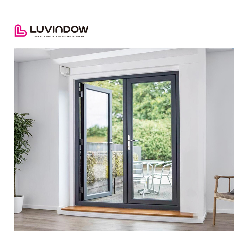 LUVINDOW Energy Star Rated Frosted Glass Privacy Front Entry Doors for Houses Apartments Living Rooms Hotels Villas