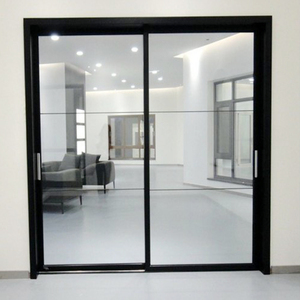 Tempered Glass Modern Design Waterproof Extremely Narrow Aluminum Alloy Sliding Glass Interior Doors Apartment Bedroom Kitchen