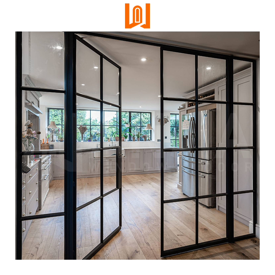 Crittal Style Aluminium French Doors Bedroom Double Glass Swing Casement Doors Aluminum Front Entry Door