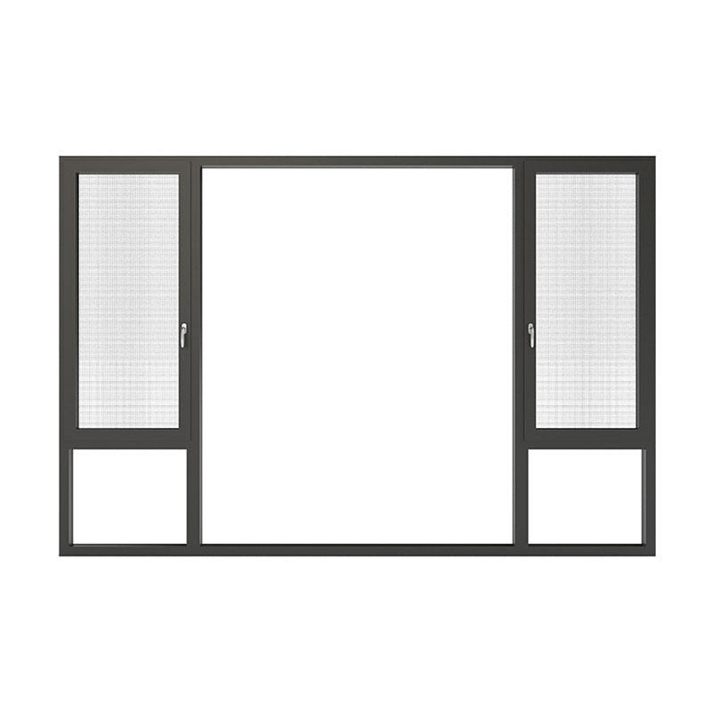 Wholesale Sliding Triple-Paned Windows Top Window Sashes Modern Design Soundproof 5 Year Warranty Fine Frame Black Aluminum Home