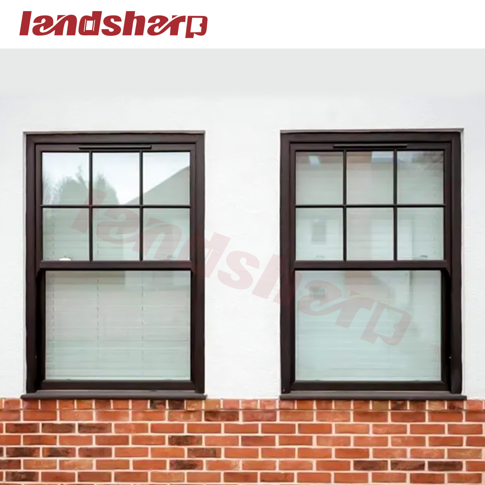 Landsharp As2047 Windows Australian Standard Aluminium Sash Glazed Windows Commercial Double Glazed Aluminium Windows for Hotel