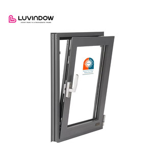 Modern Designed Two-Way Open Aluminum Profile Tilt Turn Casement Glass Window For Hotels Aluminum Alloy Frame Horizontal Opening