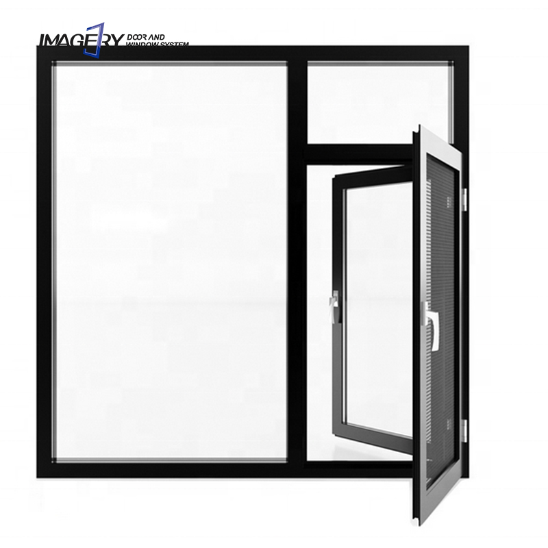 Prefab Homes and Container House Aluminium Casement windows and Doors Low Cost From China Black Waterproof Customized Style