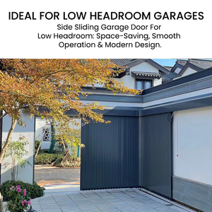 Hot Selling Quality Brown Durable Aluminum Alloy Corrosion Resistant Easy Clean Side Sliding Garage Door for Residential