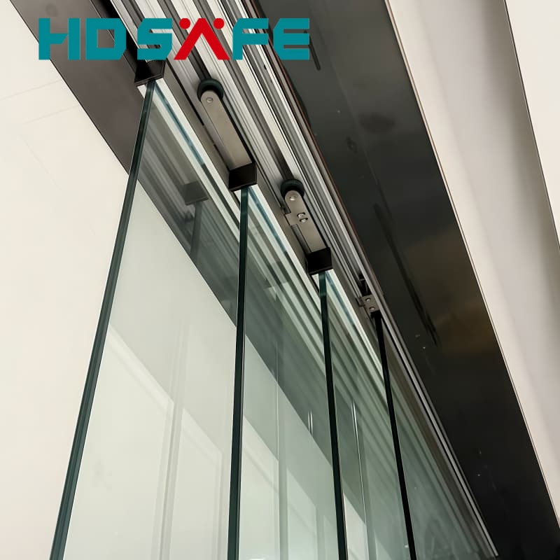 Factory Customized Modern Frameless Glass Door Interior Office Tempered Glass Partition Sliding Door System
