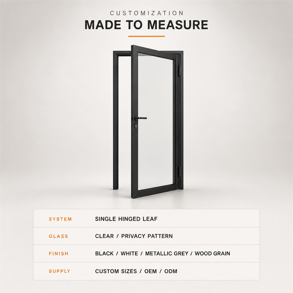 High Quality Aluminum Clad Wood Doors Noise Reduction and Waterproof Modern Design Rust Proof for Building Project Use