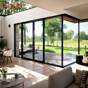 As2047 Australian Windows and Doors Double Glazed Stacker Doors Commercial Exterior Patio Panoramic Aluminum Sliding Doors