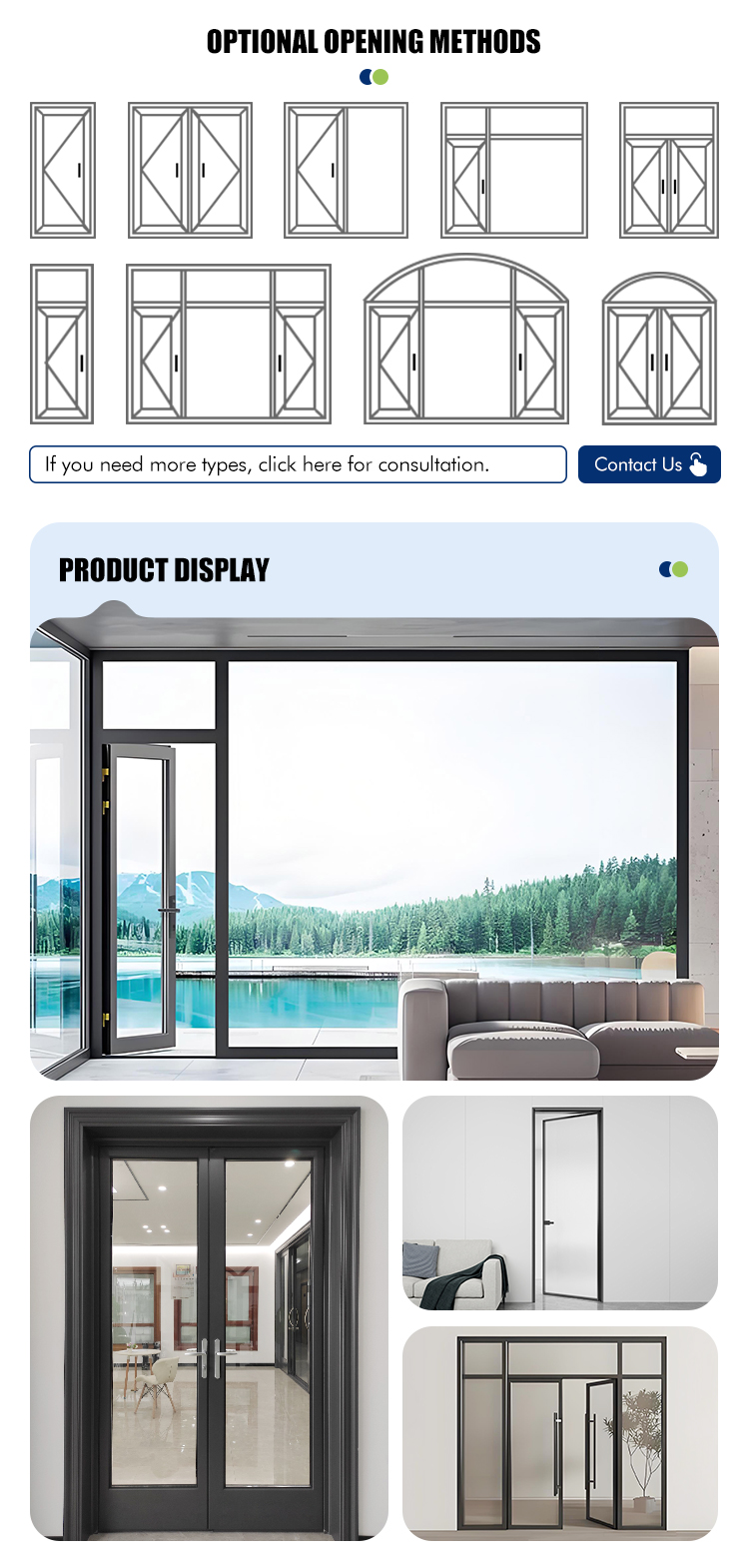 Aluminum Casement Door Profile