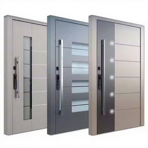 Modern Stainless Steel Pivot Entry Doors Luxury Villa Entrance Security Doors Aluminium Mental Front Exterior Doors Residential