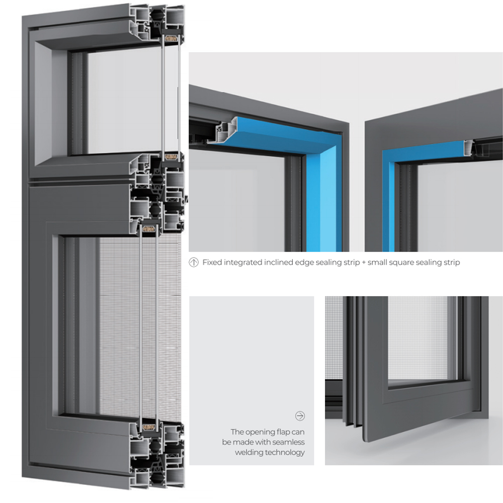 New Design Aluminum Glass Folding Windows Bi-fold Soundproof Sliding Terrace Balcony Door System