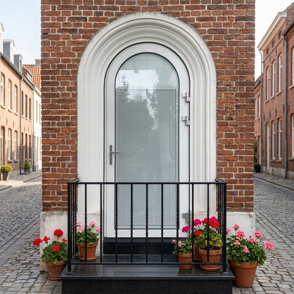 High End Custom Modern Exterior Arch Double Aluminum Anti-theft Door Double Tempered Glass Thermal Insulation For Garden Villa