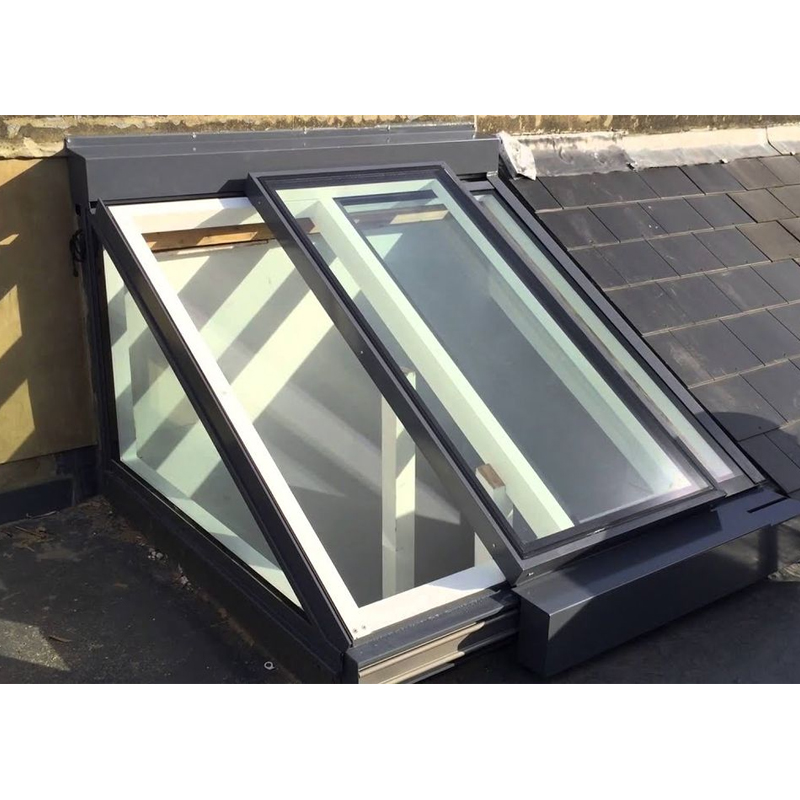 Electric Sliding Automatic LED Blue Glass Roof Skylight With Aluminum Alloy Frame High Quality