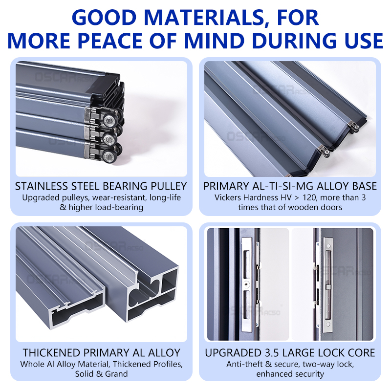 Aluminum Glass Folding Bifold Panel Door Cottage Interior Ideal European Homes and Small Spaces Folding Door
