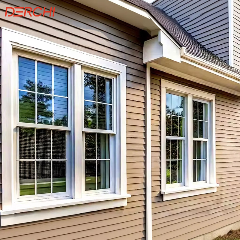 Modern Double Hung Aluminium Alloy Window Small Size Vertical Slide Design New Construction Waterproof Hung Windows For Home