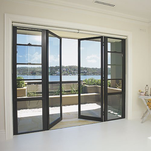 NFRC Aluminum Optional Automatic Frosted Glass Exterior Aluminum Frame Door Casement Door French Hinged Swing Door