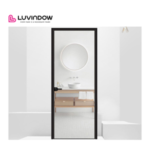 Double Glazed Powder Coating Aluminium Ultra Narrow Frame Door