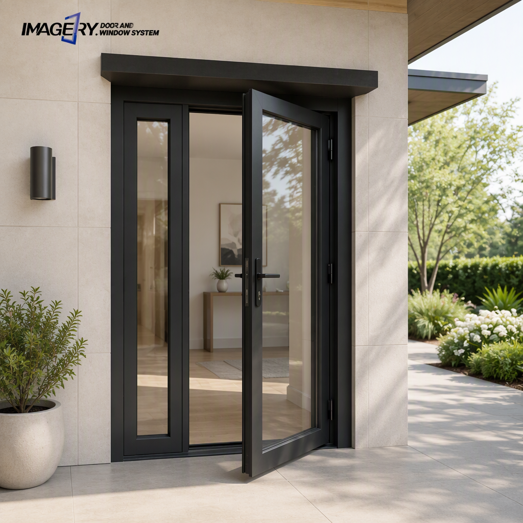 Wholesale Aluminum French Doors Thermal Insulation Hurricane Resistant Powder Coated Surface Patio Access Door Easy Maintenance