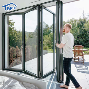 Waterproof Aluminium Accordion Low-E Glass Bi-Fold Door