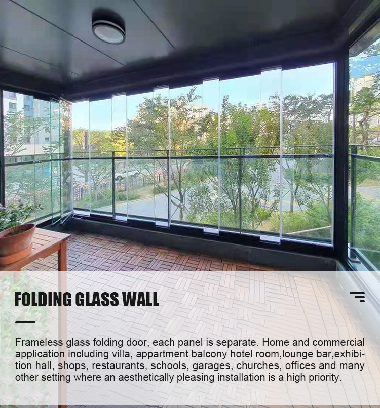 Frameless sliding folding balcony glazing system overview