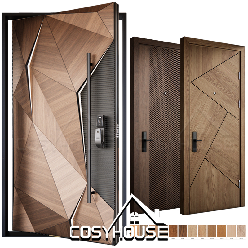 Luxury Modern Pivot Front Door Aluminum Exterior Entrance Door for Villa House Custom Design