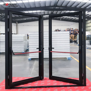 Commercial Aluminium Glass Storefront Quick Escape Doors