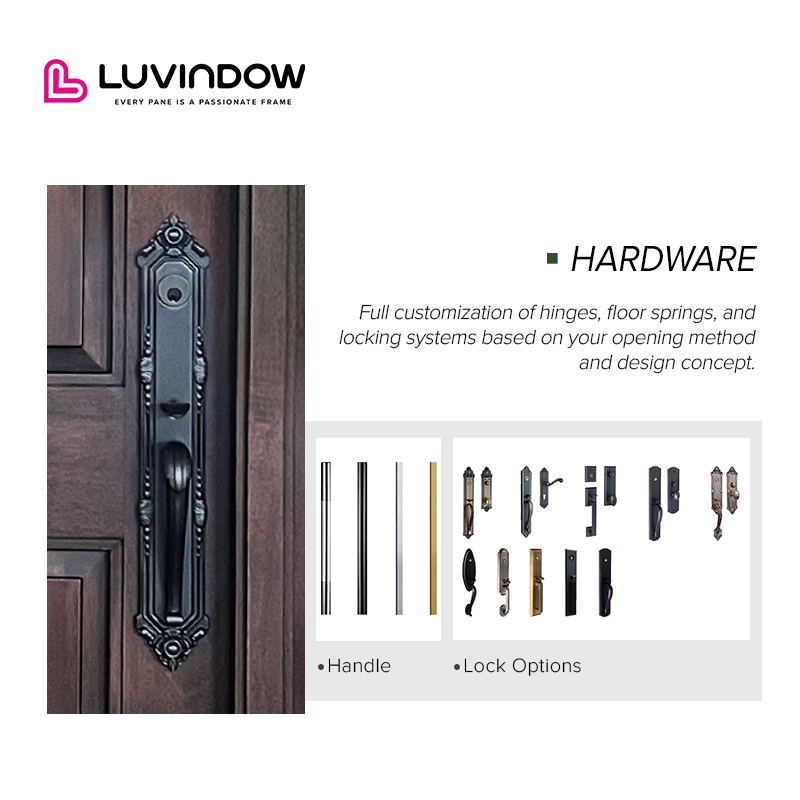 Latest Design Original Factory Main Entrance Exterior Front Entry Doors Porte Solid Wood External Pivoting Doors