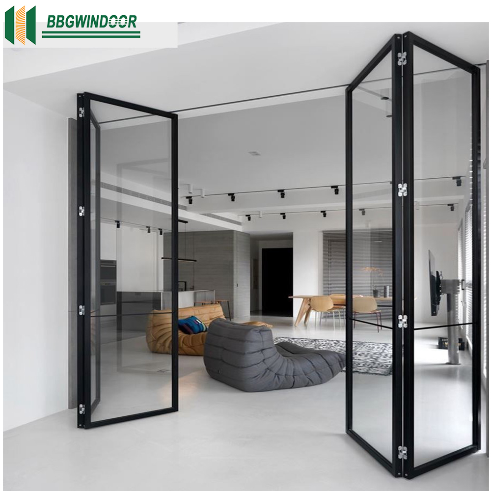 Lukliving Aluminium Bi Fold Doors White Grill Aluminium Bi Folding Door Bifold Doors
