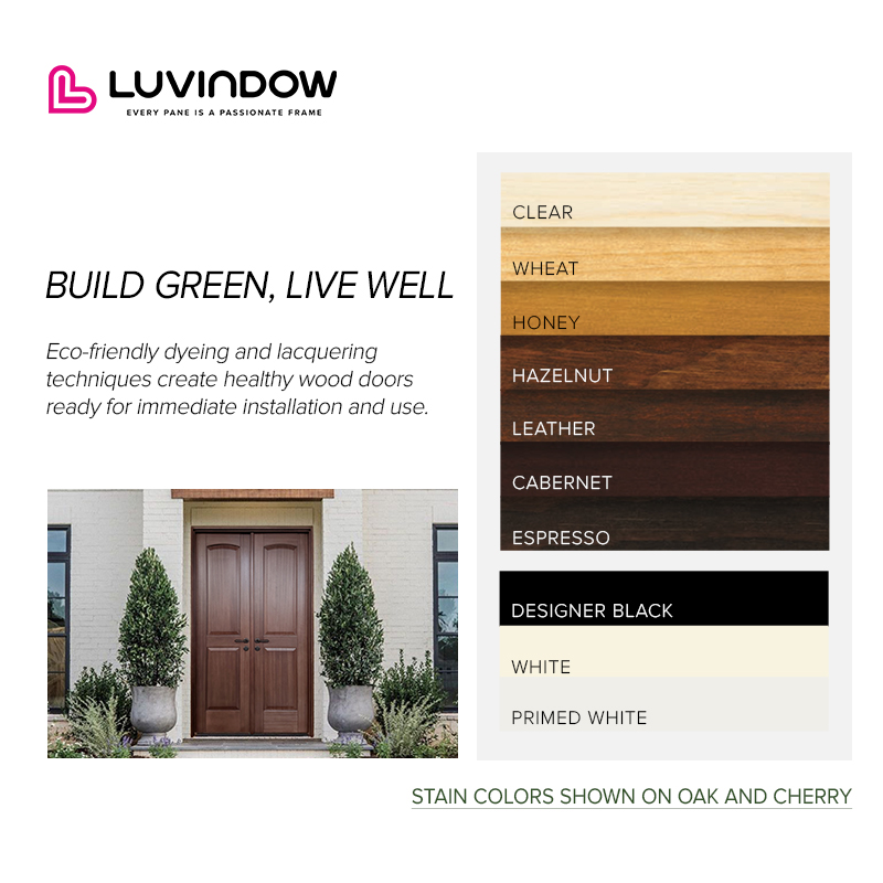 Latest Design Original Factory Main Entrance Exterior Front Entry Doors Porte Solid Wood External Pivoting Doors